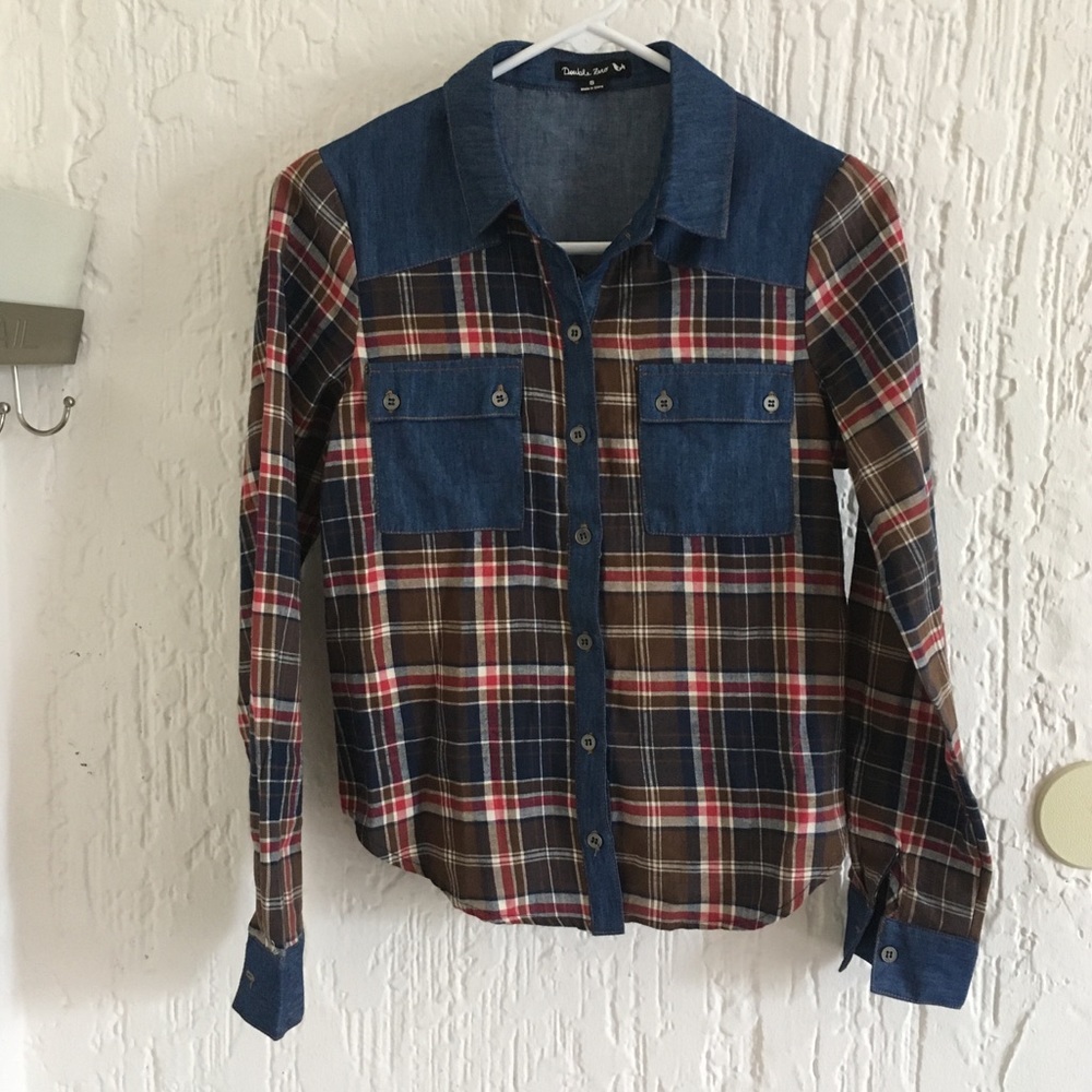 Double Zero Flannel Button Down Shirt Size Small